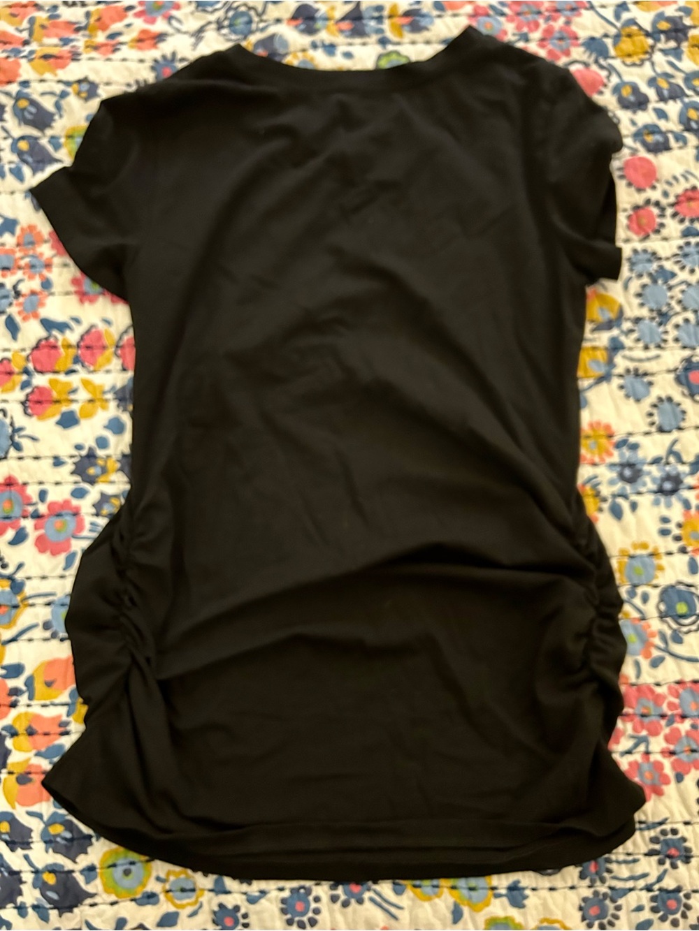Old Navy Maternity Black Scoop Neck Short Sleeve Top Sz M - Picture 7 of 7